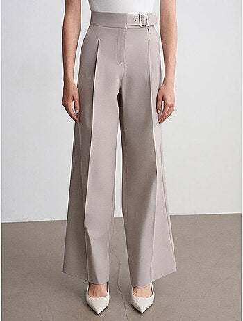 Pantaloni in tessuto a gamba ampia con cintura dilvin