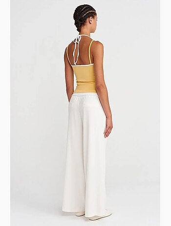 Pantaloni in tessuto a gamba larga con vita con coulisse dilvin