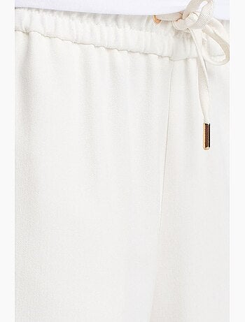 Pantaloni in tessuto a gamba larga con vita con coulisse dilvin