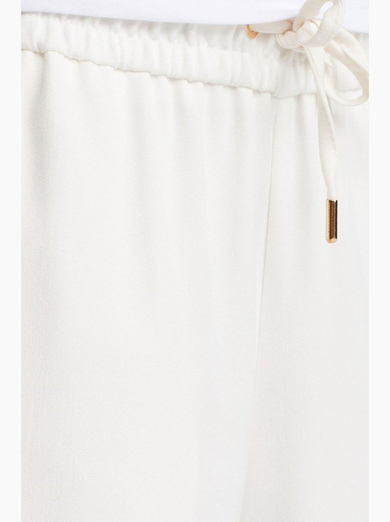 Pantaloni in tessuto a gamba larga con vita con coulisse dilvin Bianco - Kiabi
