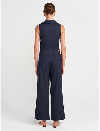 Pantaloni in tessuto a gamba larga con vita con coulisse dilvin