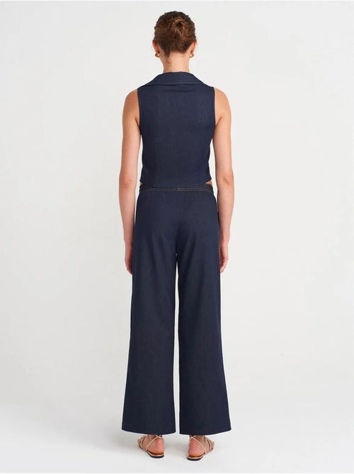 Pantaloni in tessuto a gamba larga con vita con coulisse dilvin - Kiabi Pantaloni in tessuto a gamba larga con vita con coulisse dilvin - Kiabi