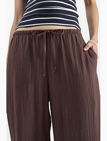 Pantaloni in tessuto a gamba larga da donna busem