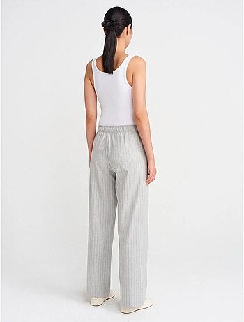 Pantaloni in tessuto a righe a gamba ampia dilvin
