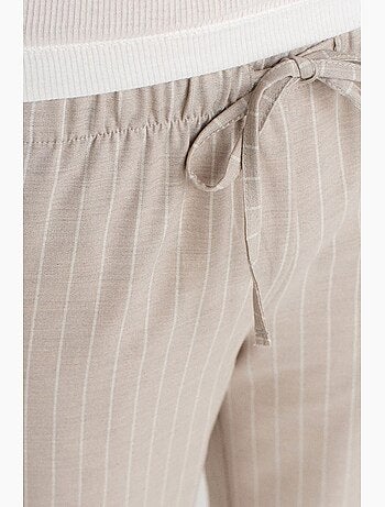 Pantaloni in tessuto a righe a gamba ampia dilvin