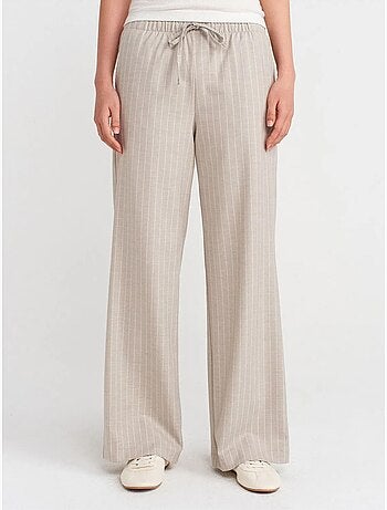 Pantaloni in tessuto a righe a gamba ampia dilvin