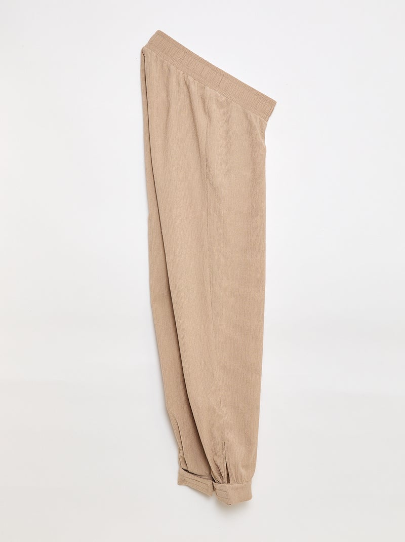 Pantaloni in tessuto crêpe - So Easy Beige - Kiabi