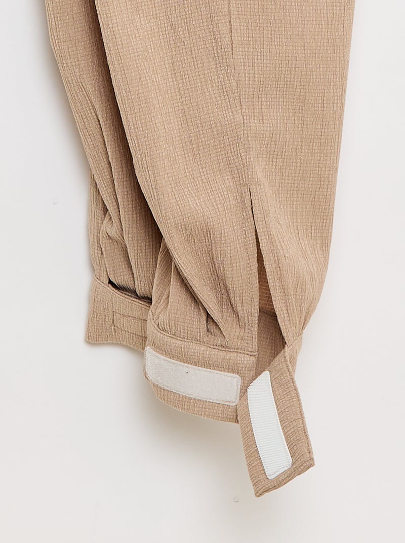 Pantaloni in tessuto crêpe - So Easy Beige - Kiabi