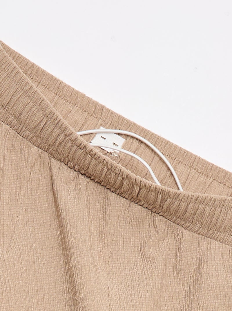 Pantaloni in tessuto crêpe - So Easy Beige - Kiabi