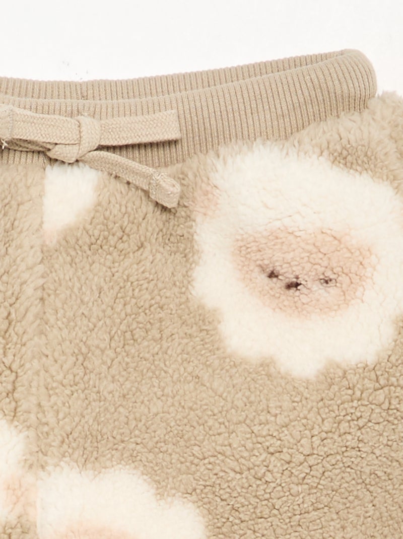Pantaloni in tessuto effetto montone Beige - Kiabi