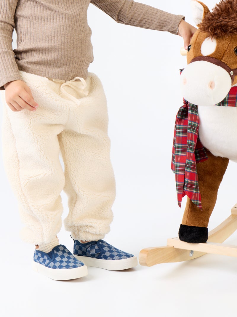 Pantaloni in tessuto effetto montone Beige - Kiabi