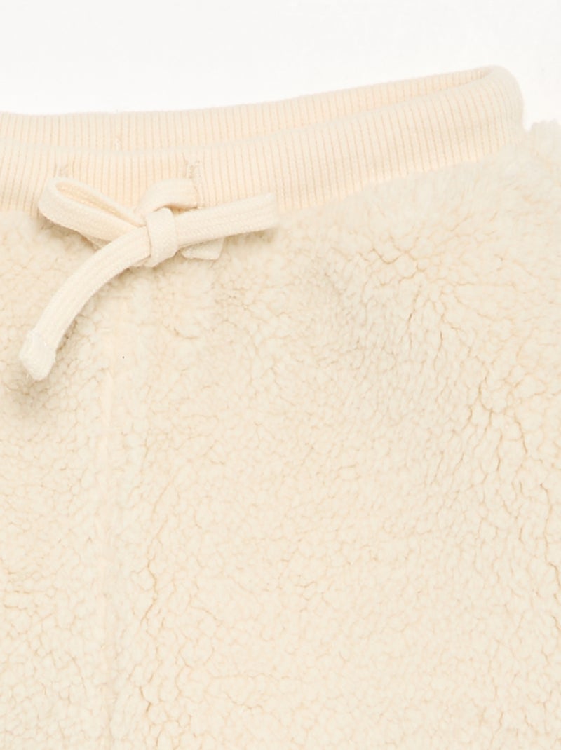 Pantaloni in tessuto effetto montone Beige - Kiabi