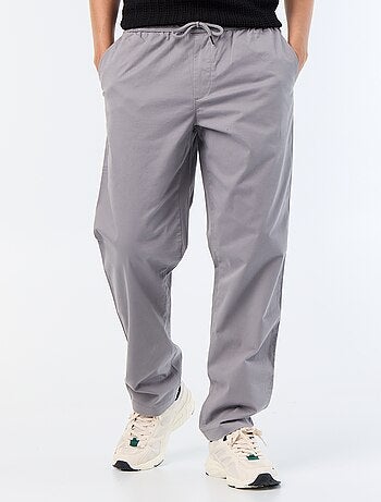Pantaloni in tessuto effetto pelle di pesca