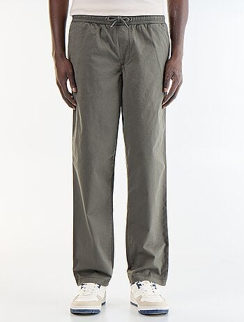 Pantaloni in tessuto effetto pelle di pesca