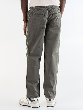 Pantaloni in tessuto effetto pelle di pesca