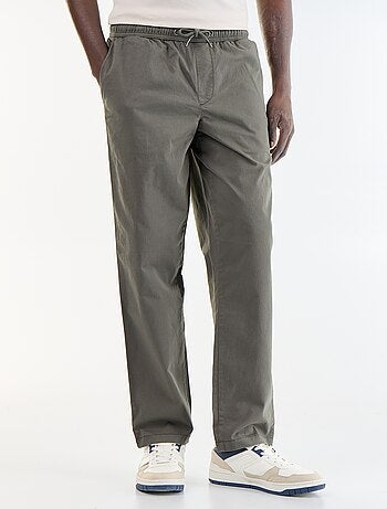 Pantaloni in tessuto effetto pelle di pesca
