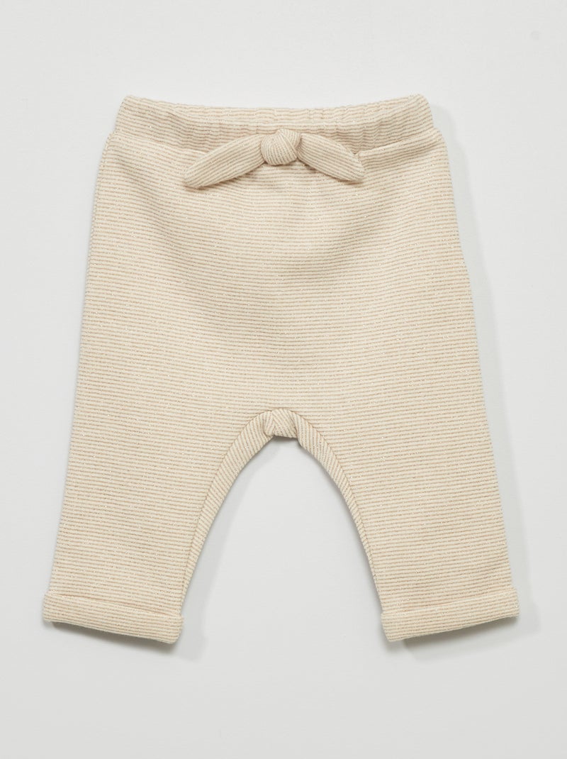 Pantaloni in tessuto felpato BIANCO - Kiabi