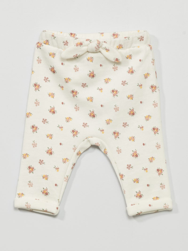 Pantaloni in tessuto felpato BIANCO - Kiabi