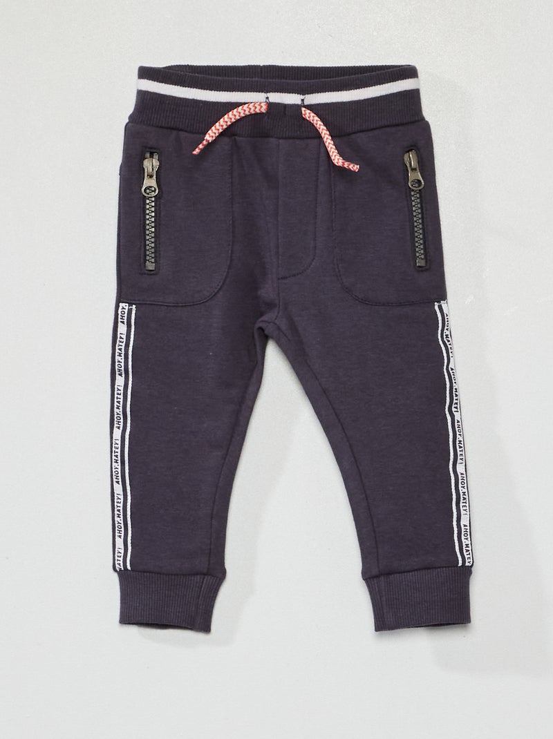 Pantaloni in tessuto felpato blu marine - Kiabi