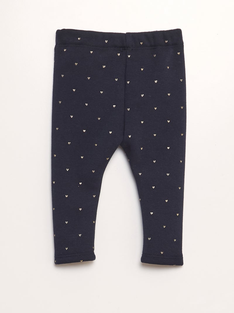 Pantaloni in tessuto felpato con fiocco BLU - Kiabi