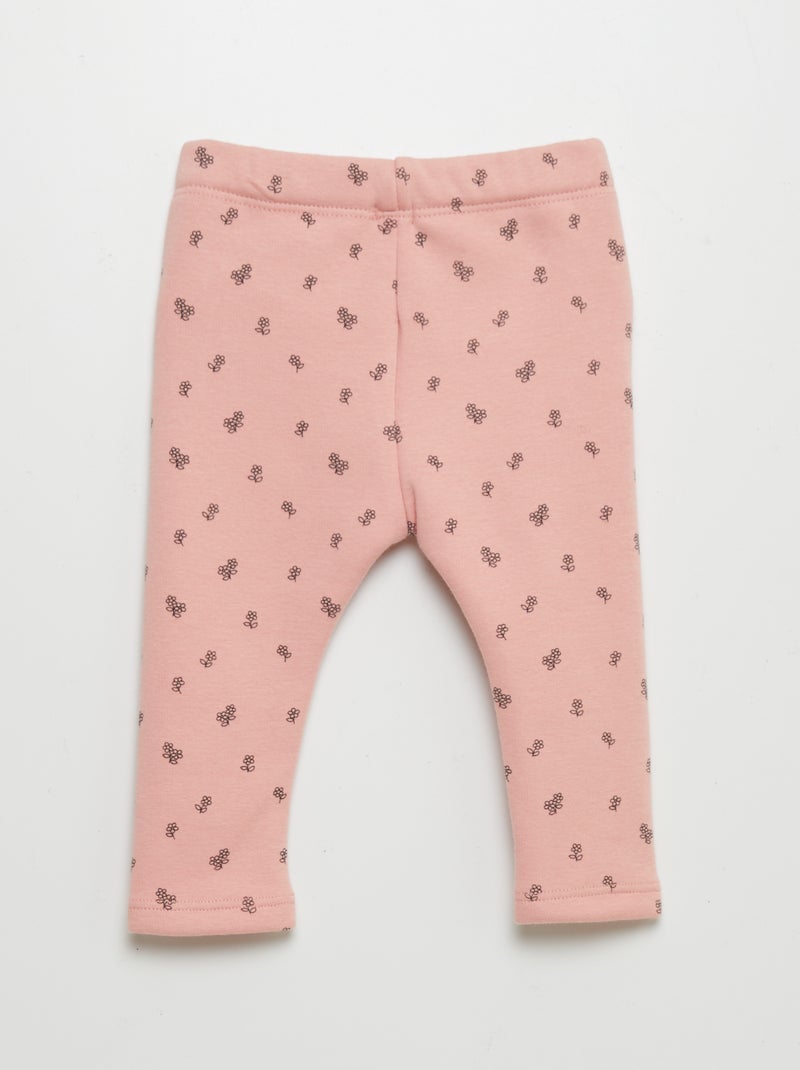 Pantaloni in tessuto felpato con fiocco ROSA - Kiabi