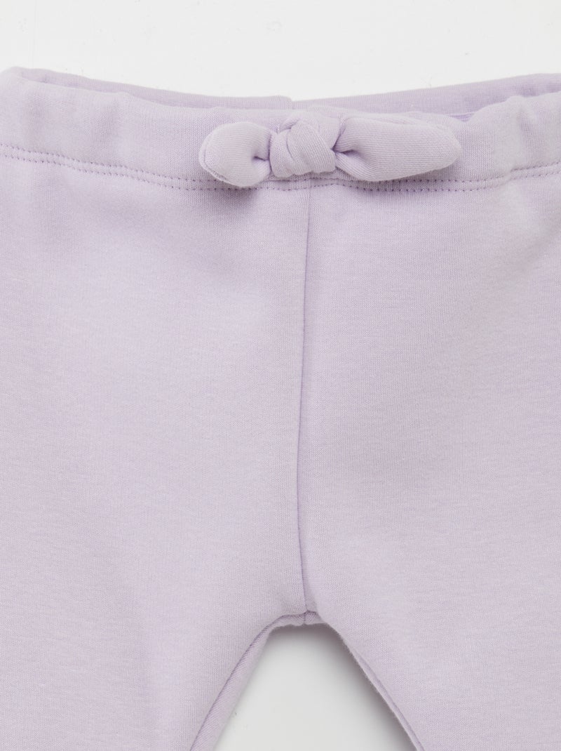 Pantaloni in tessuto felpato con fiocco ROSA - Kiabi