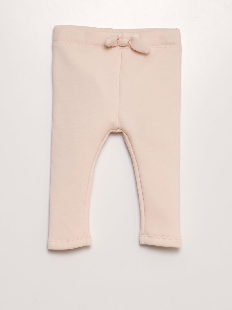 Pantaloni in tessuto felpato con fiocco ROSA - Kiabi