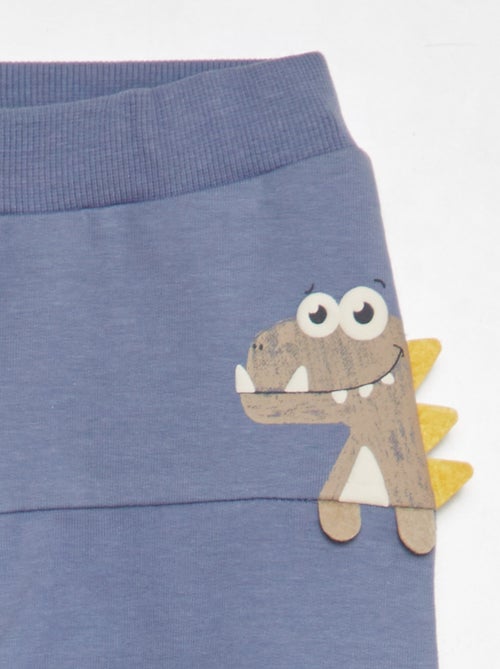 Pantaloni in tessuto felpato con stampa dinosauro - Kiabi
