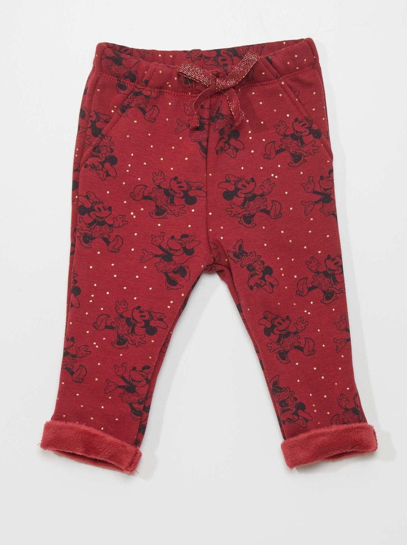 Pantaloni in tessuto felpato 'Disney' ROSSO - Kiabi