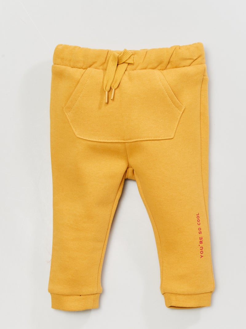 Pantaloni in tessuto felpato fantasia GIALLO - Kiabi