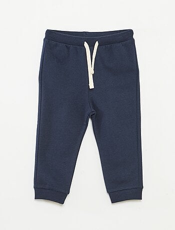 Pantaloni in tessuto felpato leggero con elastico in vita