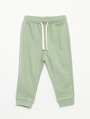 Pantaloni in tessuto felpato leggero con elastico in vita