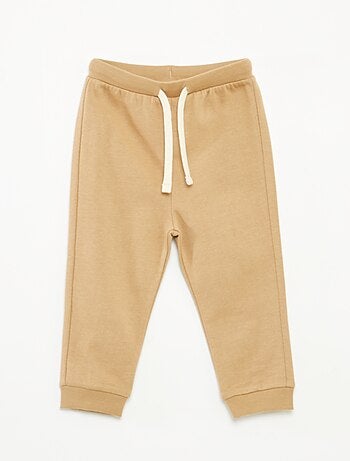 Pantaloni in tessuto felpato leggero con elastico in vita