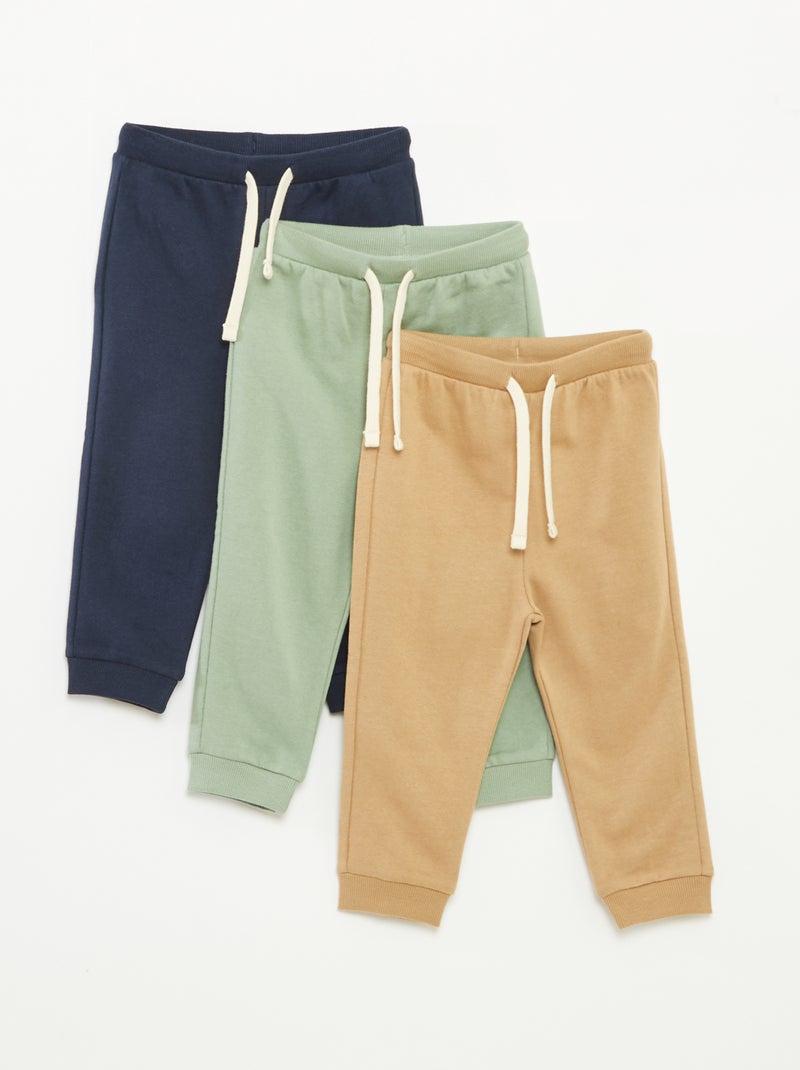 Pantaloni in tessuto felpato leggero con elastico in vita Beige - Kiabi