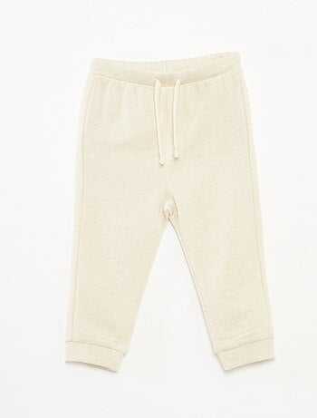 Pantaloni in tessuto felpato leggero con elastico in vita