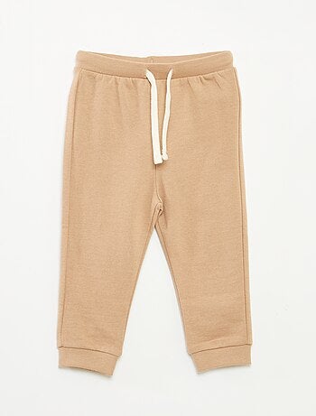 Pantaloni in tessuto felpato leggero con elastico in vita