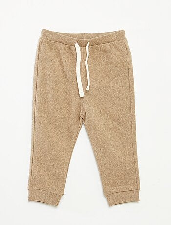 Pantaloni in tessuto felpato leggero con elastico in vita