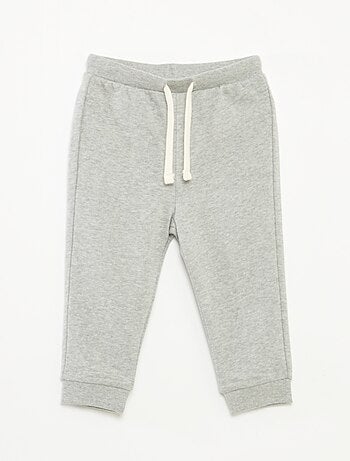 Pantaloni in tessuto felpato leggero con elastico in vita