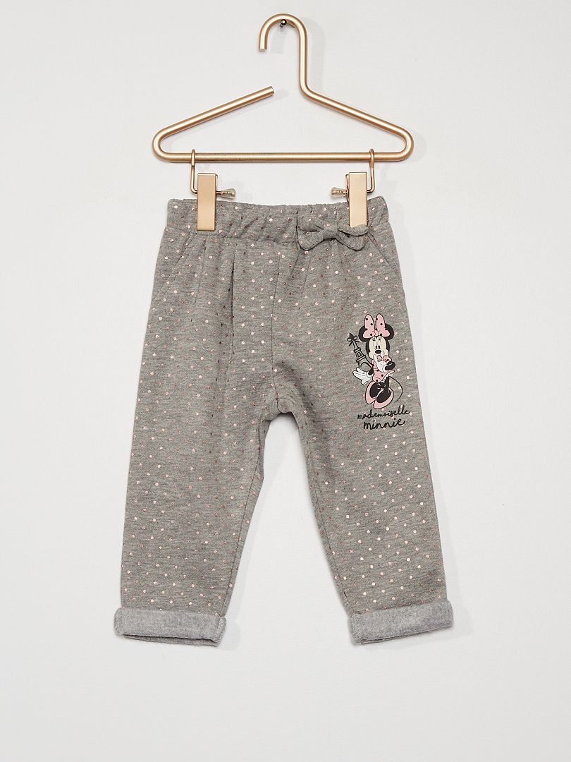 Pantaloni in tessuto felpato neonata grigio - Kiabi