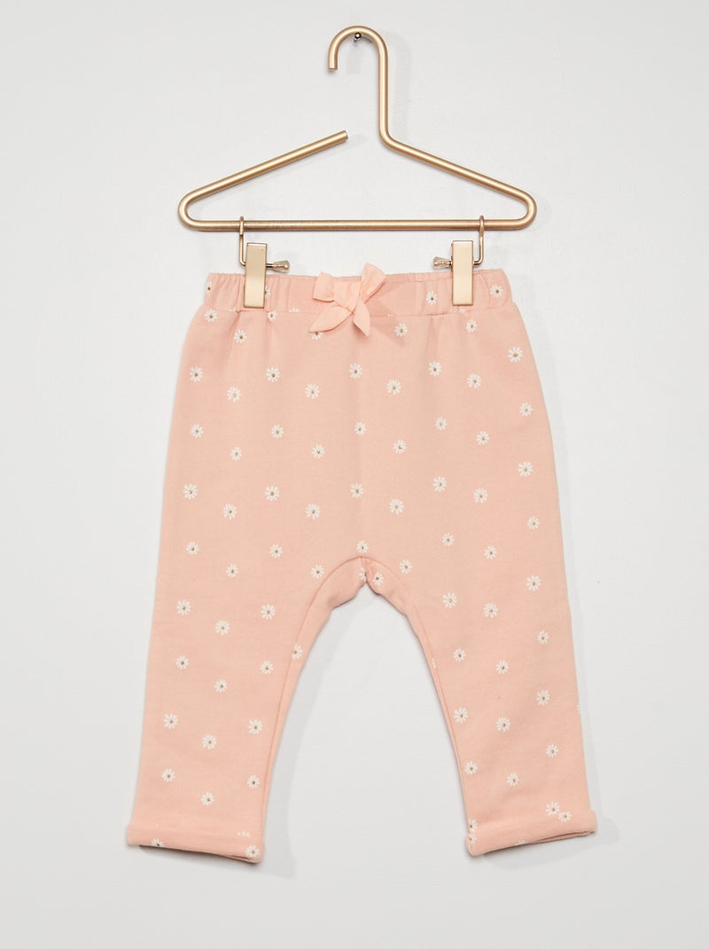 Pantaloni in tessuto felpato rosa - Kiabi