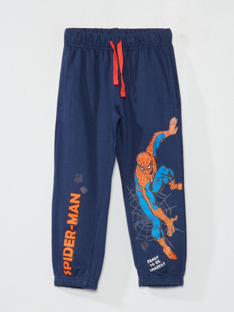 Pantaloni in tessuto felpato 'Spider-Man' blu marine - Kiabi