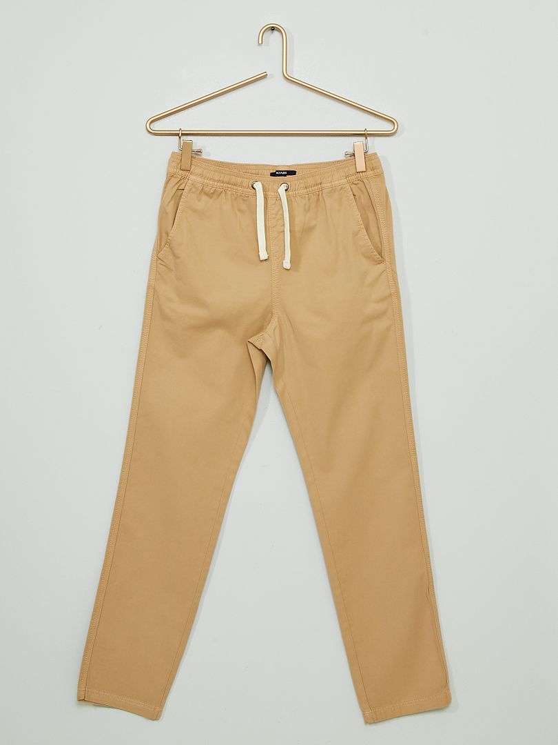 Pantaloni in twill - MARRONE - Kiabi