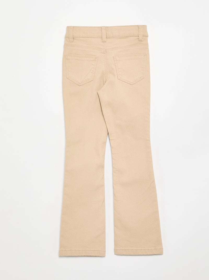 Pantaloni in twill - taglio aderente Beige - Kiabi