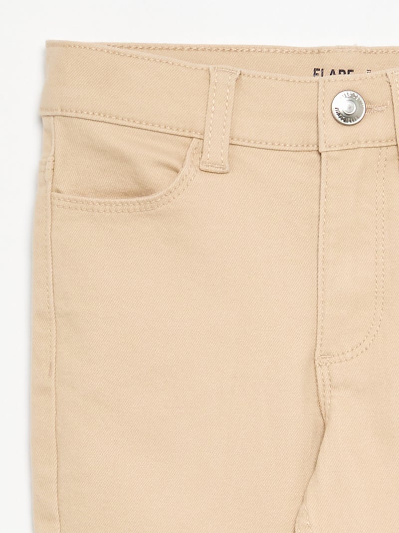 Pantaloni in twill - taglio aderente Beige - Kiabi