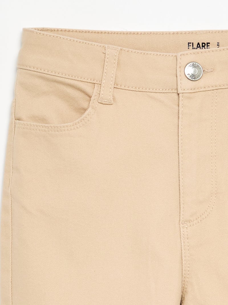 Pantaloni in twill - vestibilità comoda Beige - Kiabi