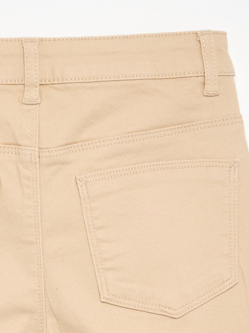 Pantaloni in twill - vestibilità comoda Beige - Kiabi
