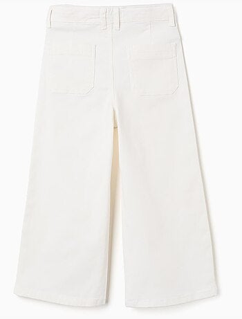 Pantaloni in twill a gamba larga