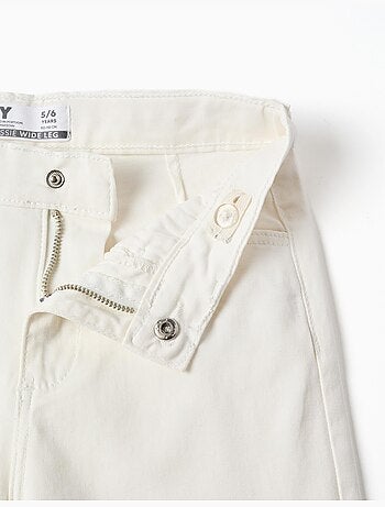 Pantaloni in twill a gamba larga