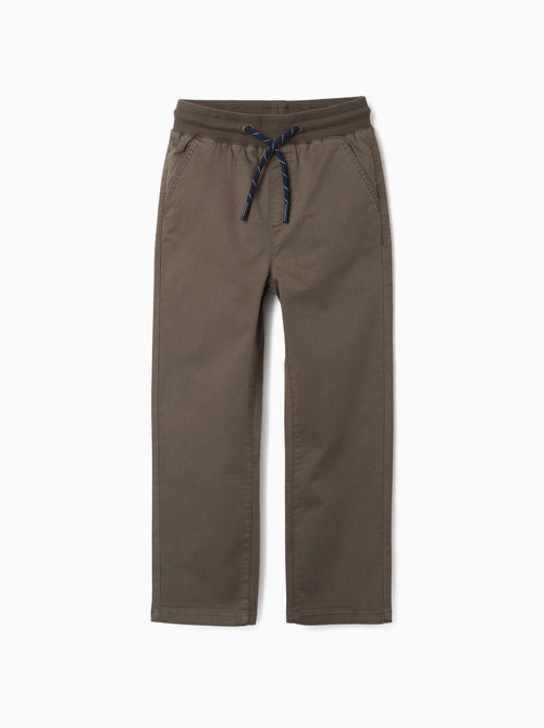 Pantaloni in twill a taglio dritto con coulisse - Kiabi Pantaloni in twill a taglio dritto con coulisse - Kiabi