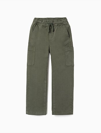 Pantaloni in twill a taglio dritto con tasche cargo